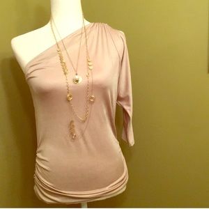 Cache Off the Shoulder Shimmer Top